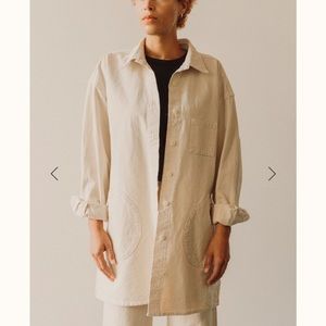 NWT Jesse Kamm Canvas Okuda Jacket, XS/S, Natural